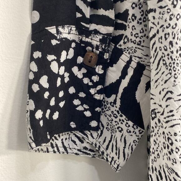 Multiples Boho Top Mixed Media Patchwork Asymmetrical Art to Wear Women's Large - Picture 7 of 10